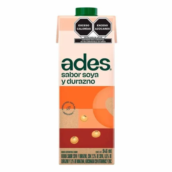 AdeS Peach Flavored Soy Drink 946ml (Bebida de Soya AdeS sabor Durazno 946ml)