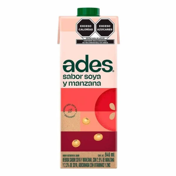 AdeS Apple Soy Drink 946ml (Bebida de Soya AdeS Manzana 946ml)