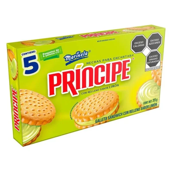 Marinela Prince Lemon Cookies 315g (Galletas Marinela Príncipe Limón 315g)