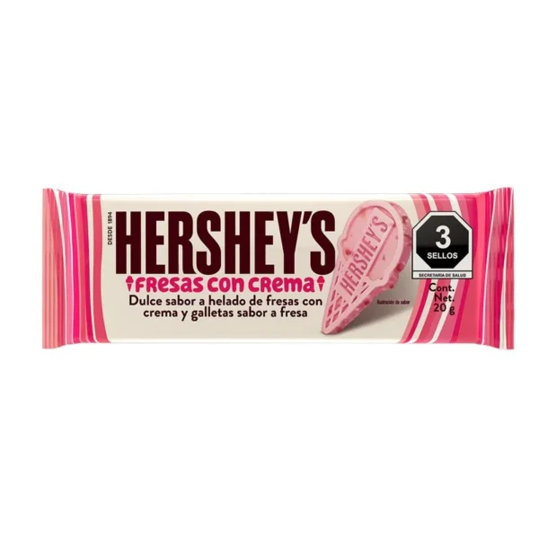 Hershey's Chocolates Strawberries with Cream 20g (Chocolates Hershey's Fresas con Crema 20g)