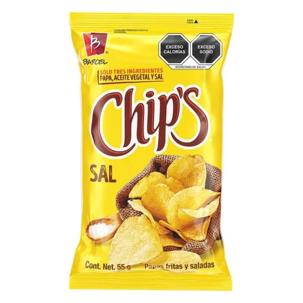 Chip's Salt Potato Chips 55g (Papas Fritas Chip's Sal 55g)