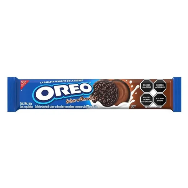 Chocolate Oreo Cookies Filled Chocolate Flavor 105g (Galletas Oreo de Chocolate Relleno Sabor Chocolate 105g)