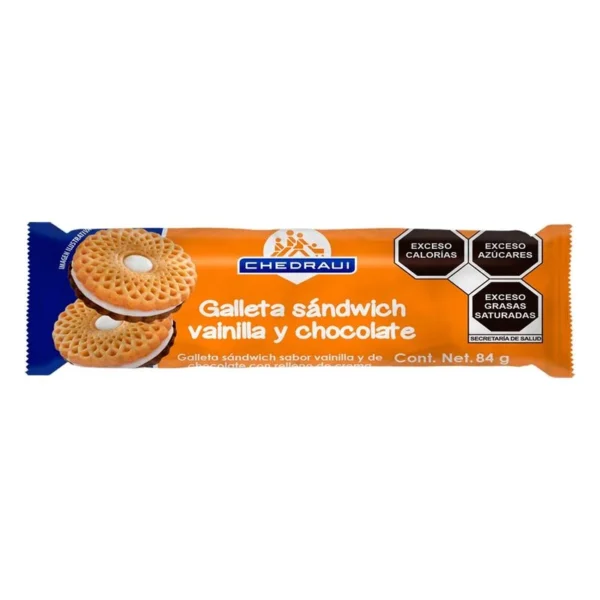 Chedraui Sandwich Combined Cookies 84g (Galletas Chedraui Sandwich Combinad 84g)
