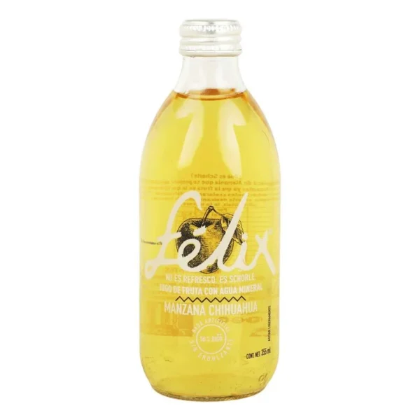 Felix Apple Sparkling Water 355ml (Agua Mineral Félix Manzana 355ml)