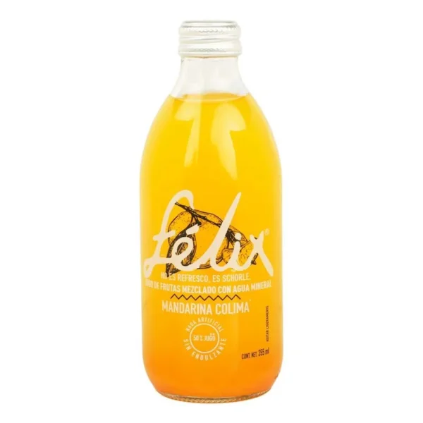 Félix Mandarina Sparkling Water 355ml (Agua Mineral Félix Mandarina 355ml)