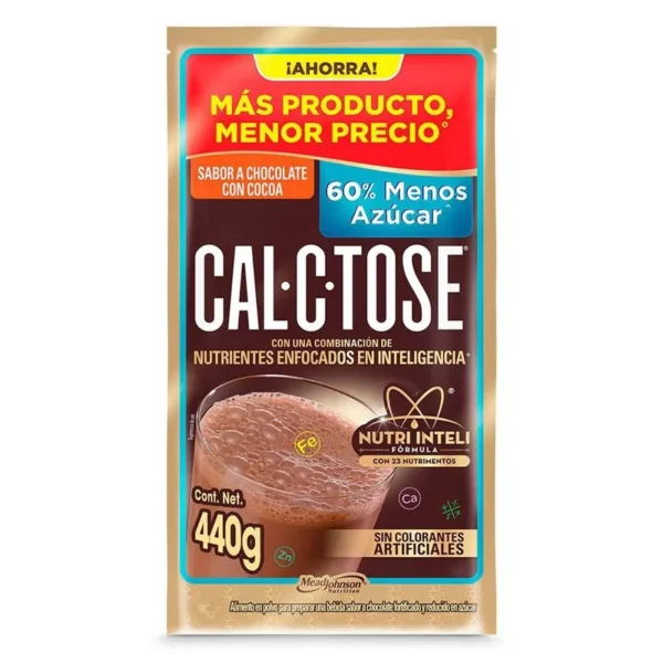 Chocolate Powder Cal-C-Tose 60% Less Sugar 440g (Chocolate en Polvo Cal-C-Tose 60% Menos Azúcar 440g)