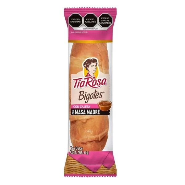 Sweet Bread Tia Rosa Mustaches Cajeta 80g (Pan Dulce Tia Rosa Bigotes Cajeta 80g)